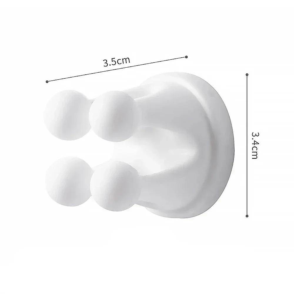 Silicone Toothbrush Holders Waterproof Self Adhesive Multi-Function Hooks Toothbrush Holders