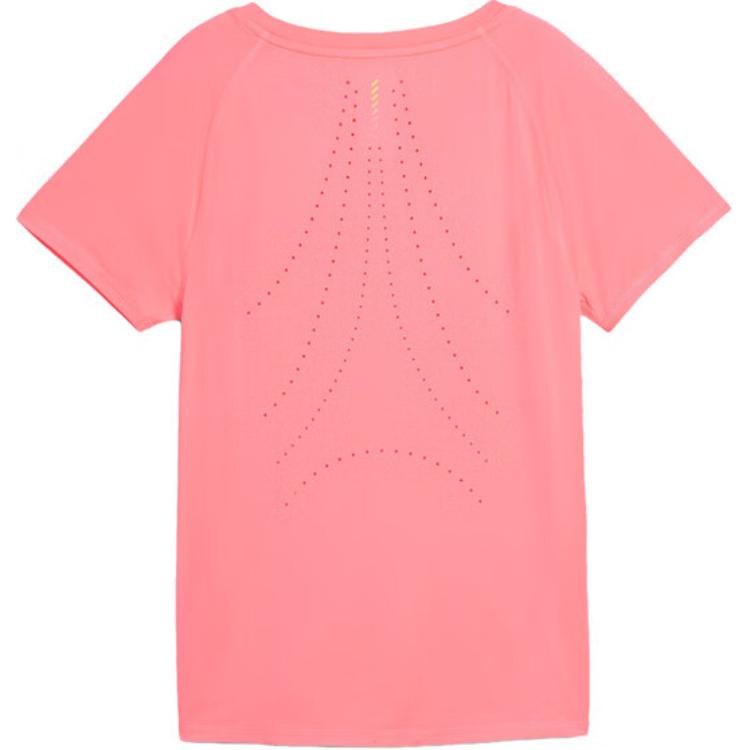 New PUMA T Shirt Women's Sunset Red 525405-16