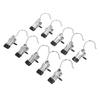 10Pcs Short Tail Hanger Clip Stainless Steel Heavy Duty Multifunctional Hanging Clips Hooks for Files Clothes Socks