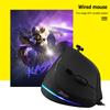 For ZELOTES T20 Vertical Gaming Mouse 3200 DPI 6 Button Rechargeable Games Mice 4 Gears USB Wired RGB Optical Mice for PC Laptop