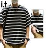 CHOCOOLATEit Men's Heavyweight Striped Short Sleeve T-Shirt