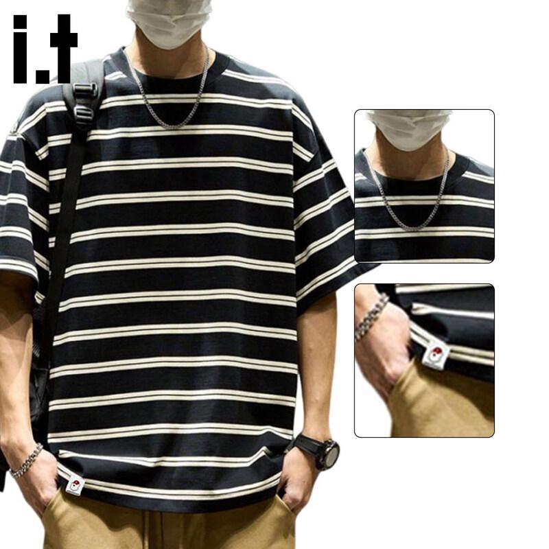 CHOCOOLATEit Men s Heavyweight Striped Short Sleeve T-Shirt 3XL