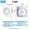 4/6/8 Inch 110V/220V Silent Exhaust Fan Ventilation Vents Vents Fan Range Hood Extractor Fan Ventilator Bathroom Kitchen Toilet
