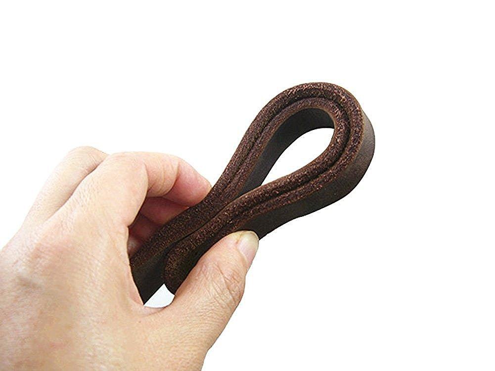 Rantow Handmade Braided Leather Dog Walk 120 X Wide Strong Genuine Leather Leash, 1.2cm (Copper)