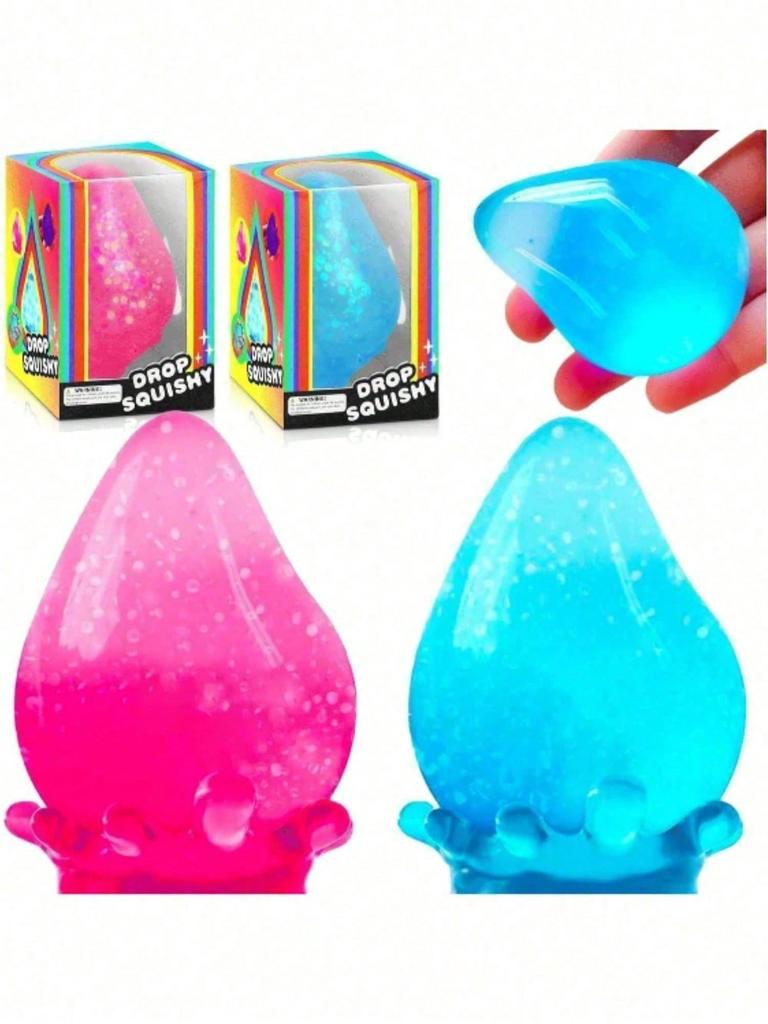 Nee Doh Dreamy Water Drop Swirl Cube Squishy Toy, Malt Sugar Slow Rising Stress Ball, Anxiety Relief Fidget Toy