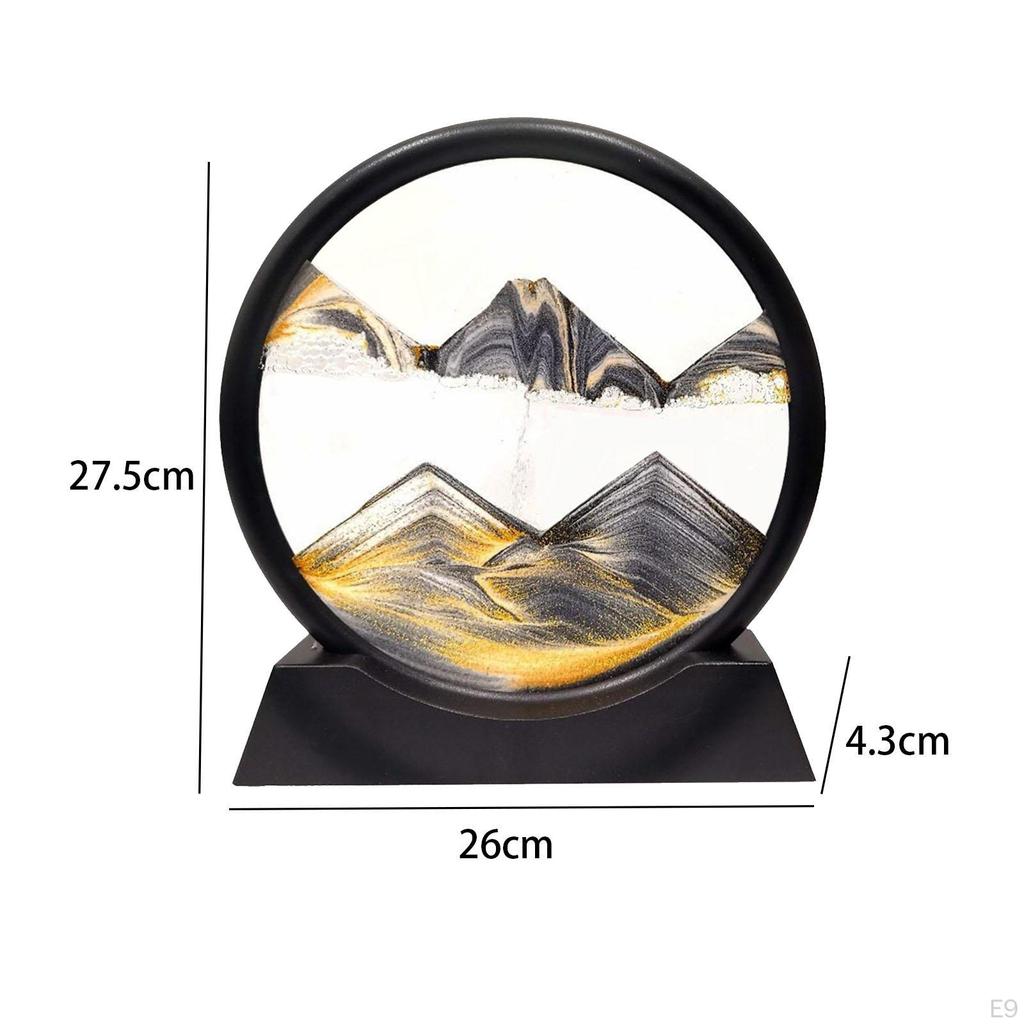 Kunstbild Dynamischer Sand Sandlandschaften Dekorative Anzeige Fließender Rahmen für Schlafzimmer, Bars,