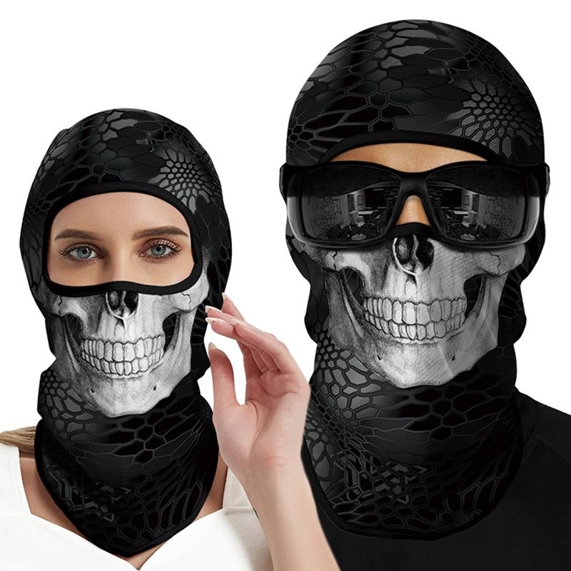 Summer Sunscreen Headgear For Men And Women Outdoor Motorcycle Riding Helmet Lining Headgear Fishing Funny Face Gini Face Mask