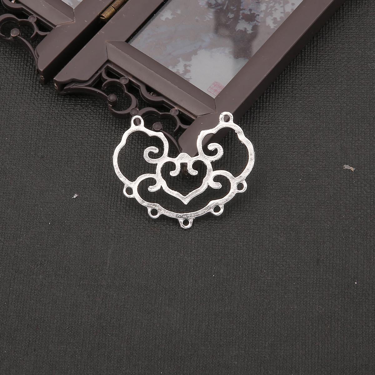 

Металлические замковые соединители, очаровательные аксессуары для ювелирных изделий «сделай сам», фурнитура, принадлежности для изготовления ювелирных изделий 47×40mm серебряный