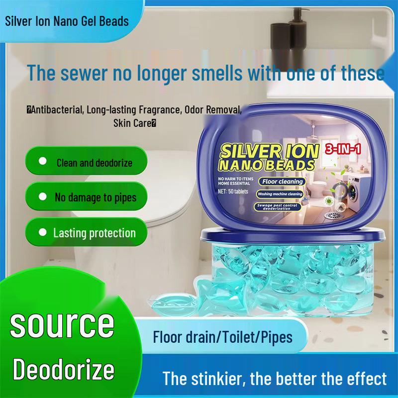 Anti-Odor Gel Beads for Sewer and Drain: Long-lasting Fragrance for Kitchen, Bathroom, and Toilet.