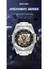 Sanda 7014 Skelett Herren Automatik Silikon Uhr - Trendiges und Cooles Design