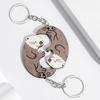 Wooden Otter Couple Keychain Pendant - Valentine's Gift for Partners and Friends