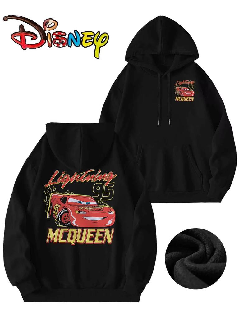 2025 Disney Car Lightning McQueen Hoodie - Men's Racing Graphics Pullover Sweatshirt Loose Edition Hooded Casual Clothing...