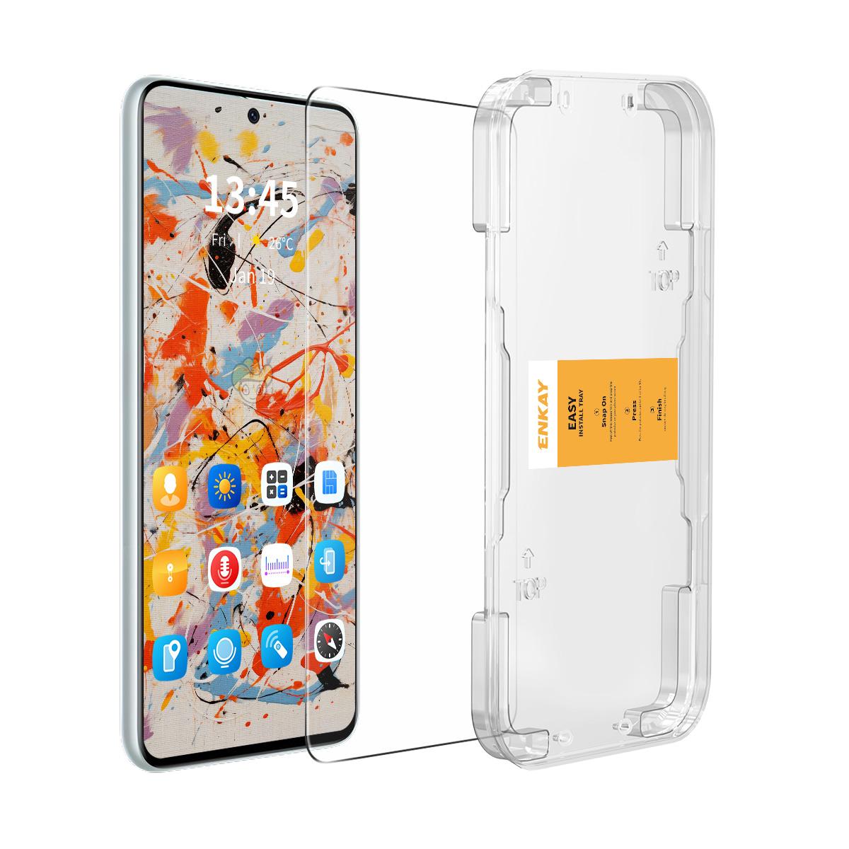 

For Xiaomi Redmi K80 Pro 5G/Xiaomi Redmi K80 5G Screen Protector ENKAY HAT PRINCE 0.18mm Ultra Thin High Aluminium-Silicon Glass Film Support Unlock Transparent