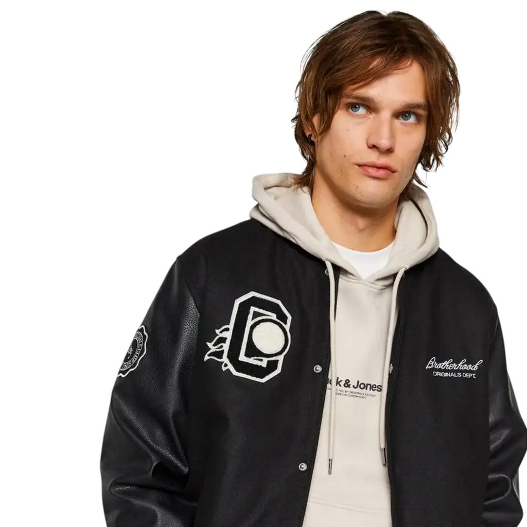 Jack And Jones Mens College Basketball Bomber Jacket