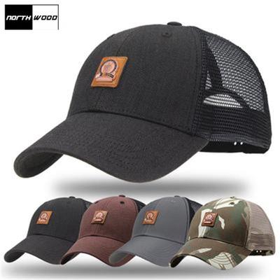 Herren-Baseballkappe, Hüte für Männer, Sommer-Trucker-Kappe, Armee-Schwarz, Camouflage, Hip-Hop-Kappe