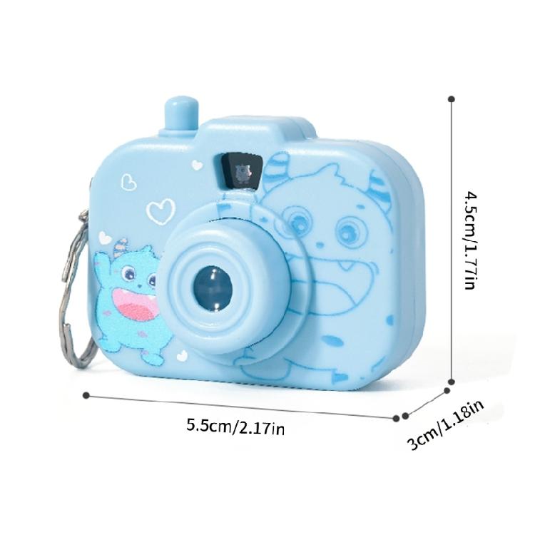 Creative Play Projector Camera Keychain For Kids Portable Plastic Toy With Cartoon Light Display Stylish Keyring