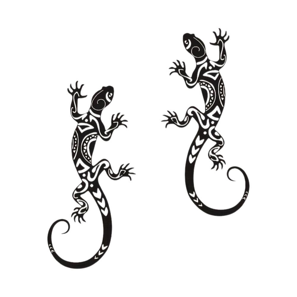 2 Stück Metallgecko Wandkunst Eisen Wandornament Neue Eidechsen Wandkunst Haus Garten 2Pcs