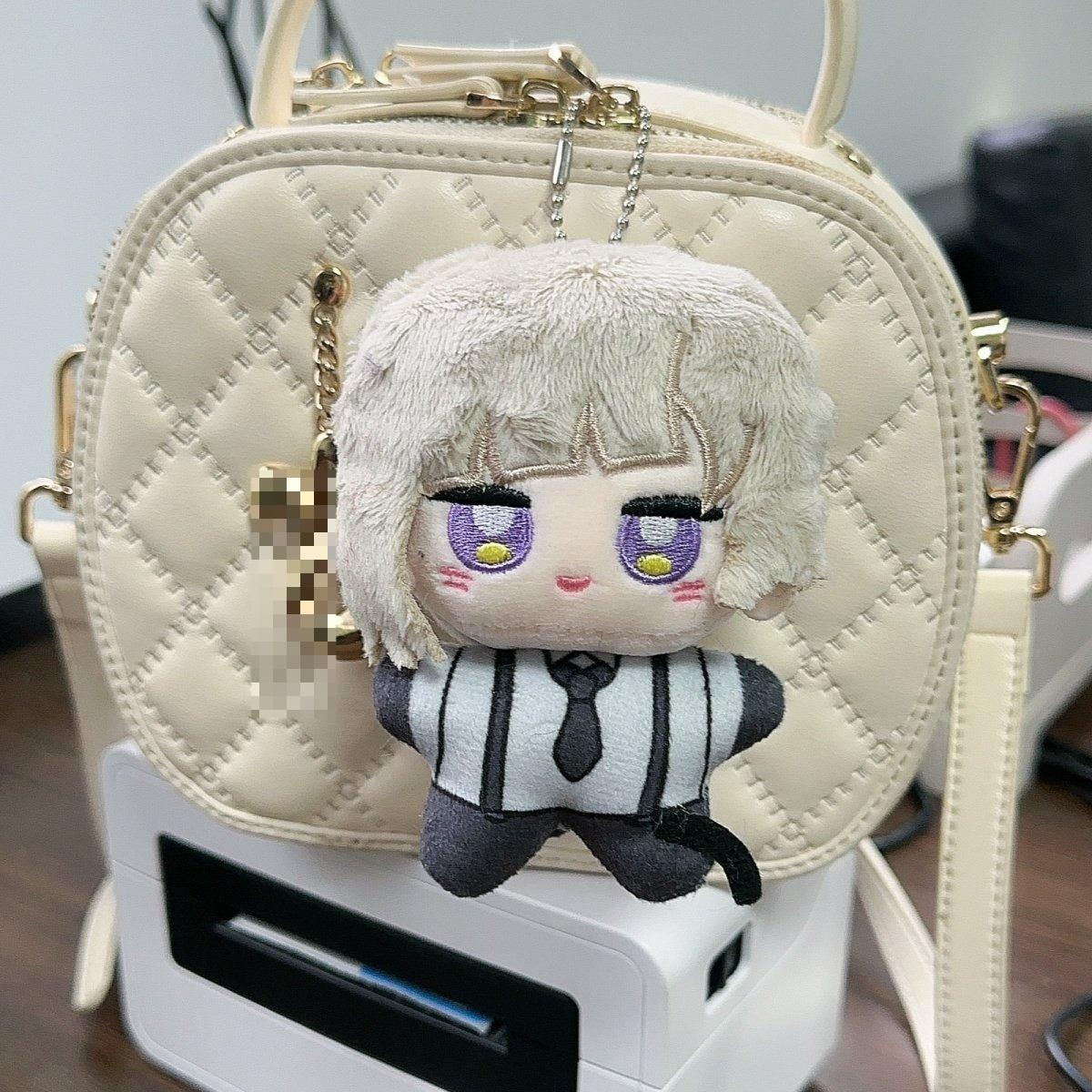 Anime Bungou Stray Dogs Plüschanhänger Cosplay 10cm Osamu Dazai Edogawa Rampo Niedliche Weiche Stoffpuppe Schlüsselanhänger Taschendekoration Spielzeug 10cm