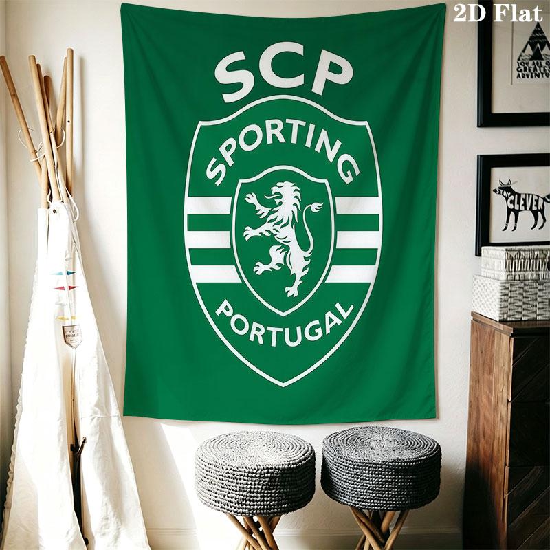 Sporting CP logo Wall Hanging Printed Fabric Blanket Decorative Tapestries for Bedroom Living Room Home Decor