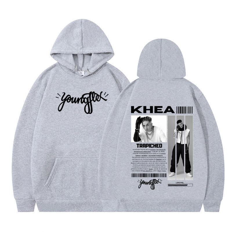 Singer Khea Double-sided Print Hoodie Men Hip Hop Long Sleeve Hoodies Autumn and Winter Fashion Casual Oversized Sweatshirts Top