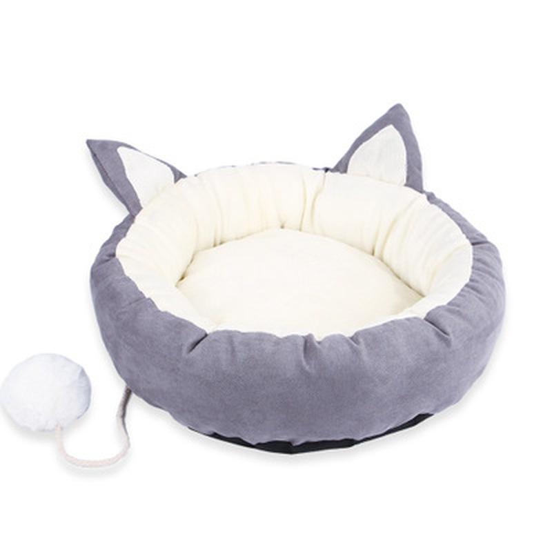 1PC Cute Ear Pet Dog Bed Winter Warm Fleece Dog House For Luxury Sofa Kennel Nest