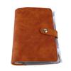 Budget Binder A6 Multiple Pockets Stainless Steel Rings PU Leather Cover Portfolio Binder for Office School Business
