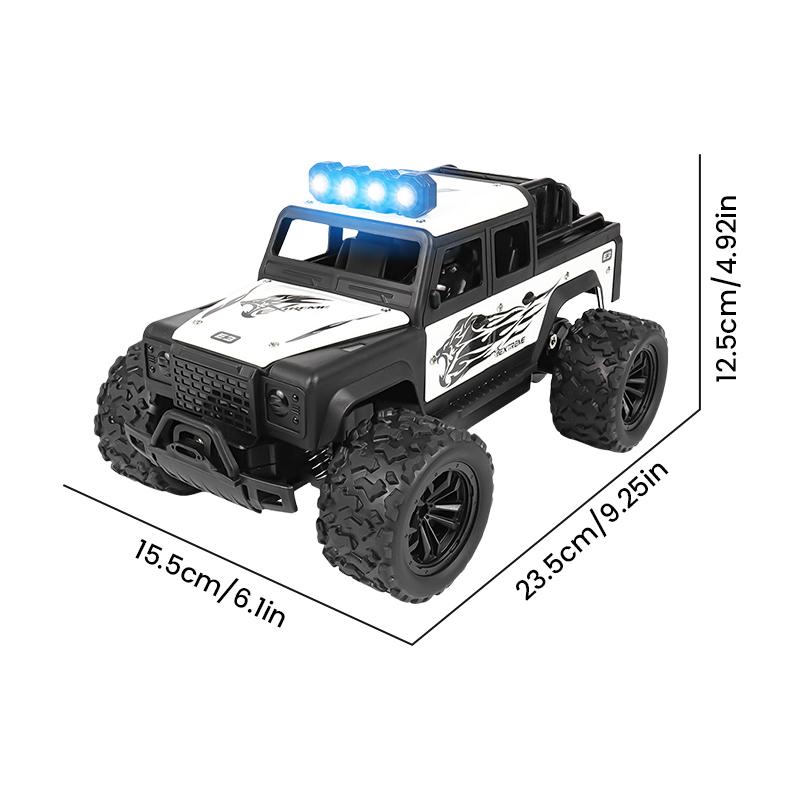 1/16 Off Road RC Car 2.4G Remote Control Climbing Drift Model With LED Light Educational Toy For Boys