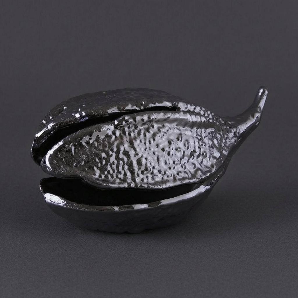 Pod Ornament Electroplated Resin Decor Hammered Texture for Display Styling