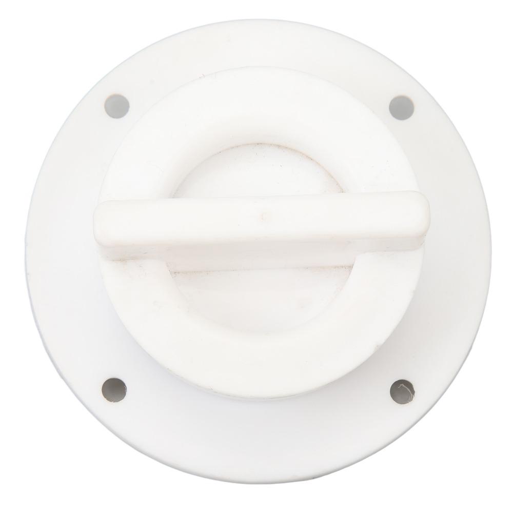 White Boat Drain Plug Kit High Strength Scupper Drain Valve Transom Drain Plug Water Outfall