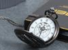 JewelryWe Antique-Style Pocket Watch Necklace, Pendant Watch, Pocket Watch, Hippocampus Design, Alloy, Valentine's Day Gift