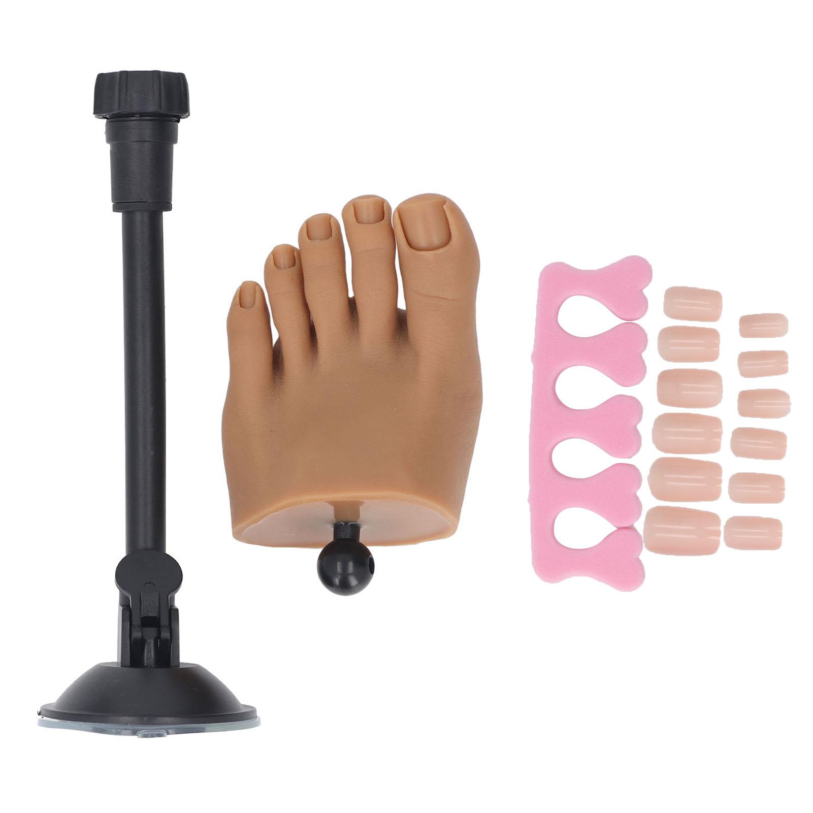 Силиконовая модель стопы для практики нейл-арта, модель стопы для обучения наращиванию ногтей, силиконовая модель половины стопы со ста Left Foot