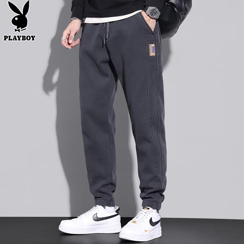 PLAYBOY Men's Loose Fit Jogger Casual Pants