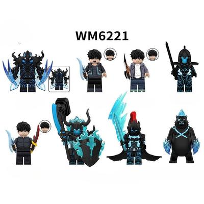 WM6221 Animation Series Animal Bear Action Figures Models Assembly Building Blocks Shields Sword Accessories Toys for Kids Gifts