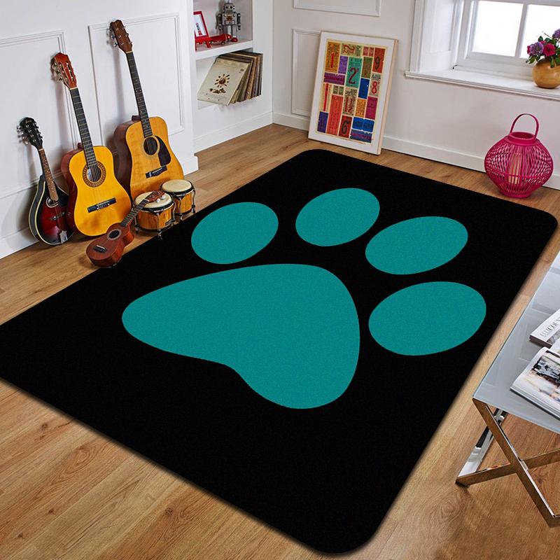 D-Dogs Paws Printed Carpet Fashion Yoga Mat Non-Slip Carpet Bedroom Decoration Outdoor Carpet Bedroom Birthday Gift