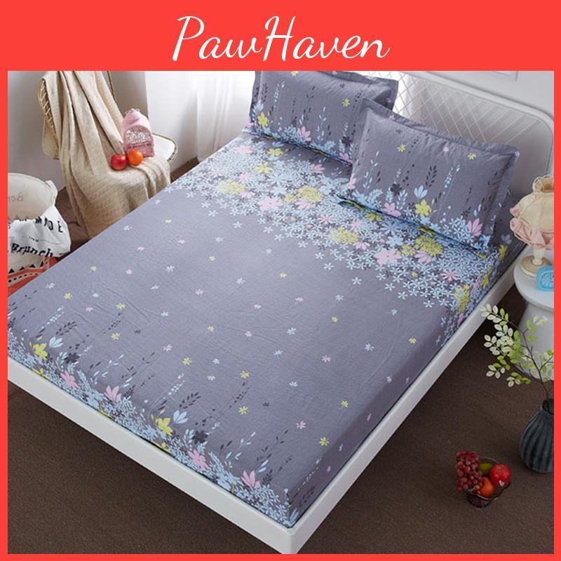 Luxurious Floral Printed Fitted Sheet In Twin Full Queen King Sizes For Ultimate Comfort