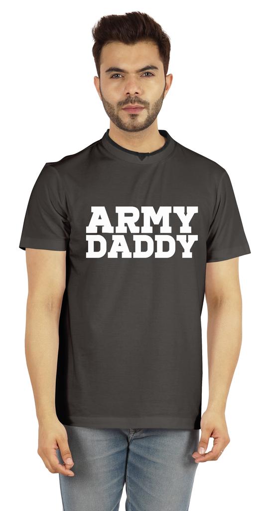 Inkmeso Men  s Tshirt For Military Pride Dad Graphic Quote   Army Daddy   Tee Cotton Jersey