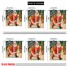 2pcs,2D Plane Printing Print Curtains Vintage Santa Claus with Snowman & Tree 100% Polyester (without Rod) Festive Ldeal for