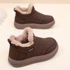 TUINANLE Chunky Platform Sneakers for Women Warm Fur Thick Sole Lace Up Casual Shoes