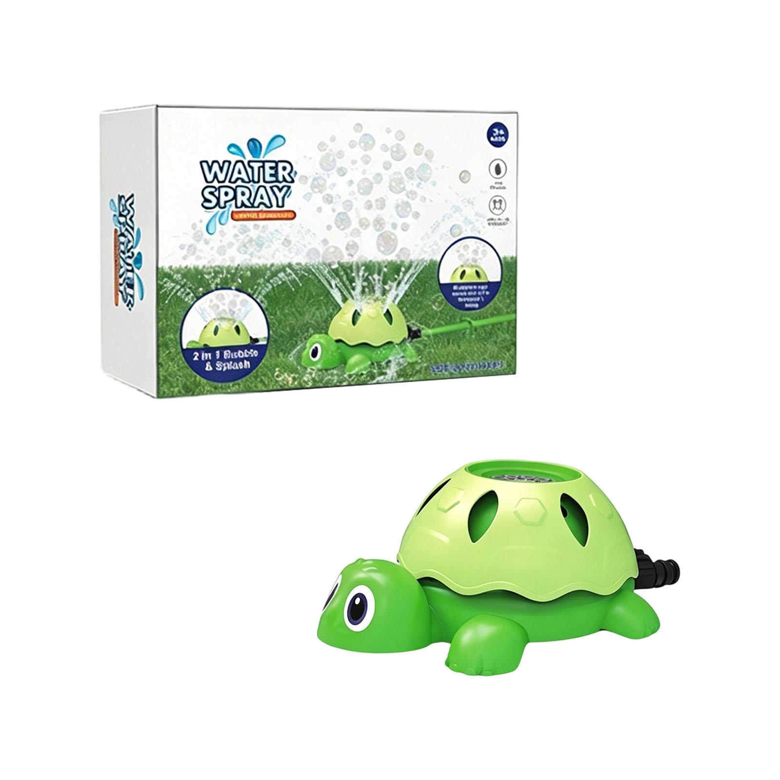 

Outdoor Water Spray Bubble Toy Turtle Design with Dual Function Bubble and Water Splash for Garden Lawn Play Suitable for Ages 3 and Up One Size