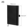 PATIKIL A5 Lined Journal 160 80Gsm Thick Lined 210 x with Pen for and Black Notebook, Pages, Paper, 145mm, Hardcover, Loop, Work, Office, Writing,