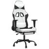 VidaXL Chaise de Jeu avec Repose-pied Pivotante Chaise d'Ordinateur Fauteuil Siège de Bureau Ergonomique Intérieur Blanc et 3143663