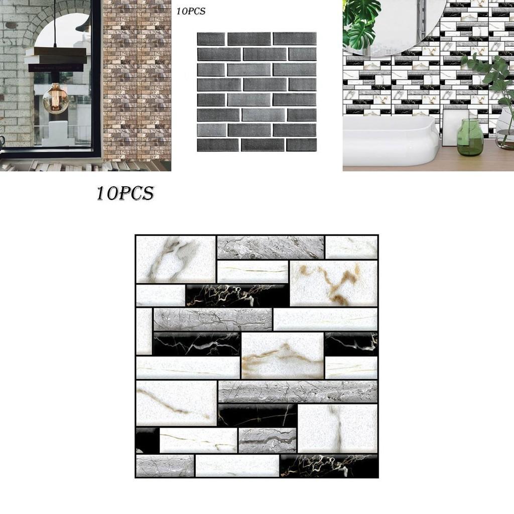3d Brick Tile Sticker Self-adhesive Wall Panel Decals For Waterproof Home Decor
