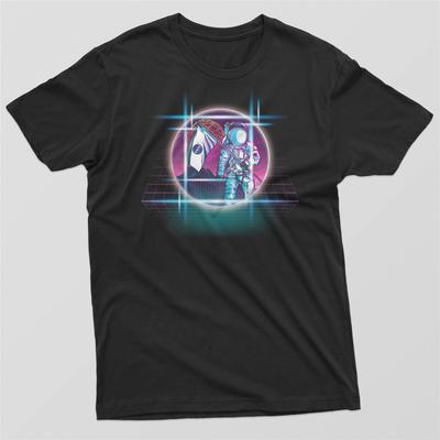 Nasa Astronaut Mondlandung Herren T-Shirt Herren Damen T-Shirts Oberteil Raumschiff Mars Raumschiff
