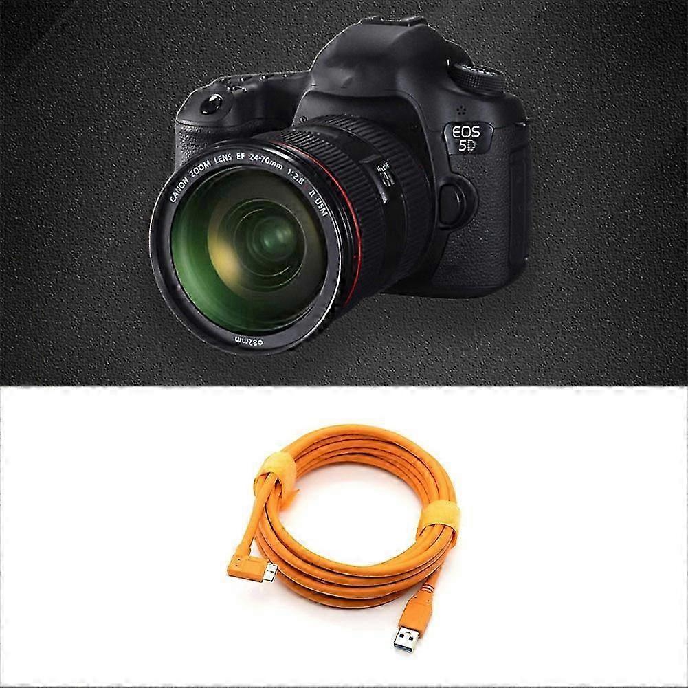 Câble de connexion USB-C vers Micro-B 3.0 de 5 m pour Canon 5D Mark IV 5DSR 1DX2 pour Nikon D850 D5 TypeC pour prise de vue connectée