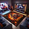 1PC Custom Name Motorcycle Racer Theme Floor Mat Ideal for Living Room, Game Rooms, Office, Bedroom,Floor Mat Playful Design