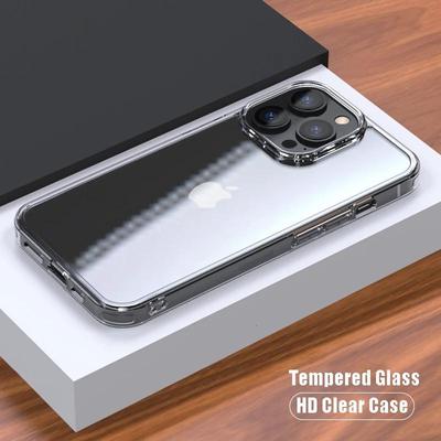Luksusowe Przezroczyste Etui z Hartowanego Szkła dla iPhone 17 16 15 14 13 13 Pro 13 Pro Max 12 12 Pro Max XS Max X XR 8 7 Plus Przezroczyste Twarde Etui
