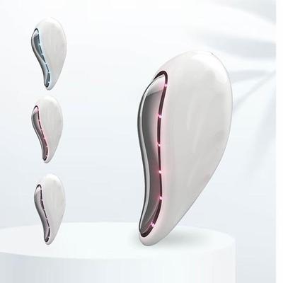 Massageador Facial Portátil Inteligente Elétrico Gua Sha com Terapia de Luz LED Roxa, Azul e Vermelha para Rosto Anti-Envelhecimento, Eliminação de Acne, Reparação da Pele