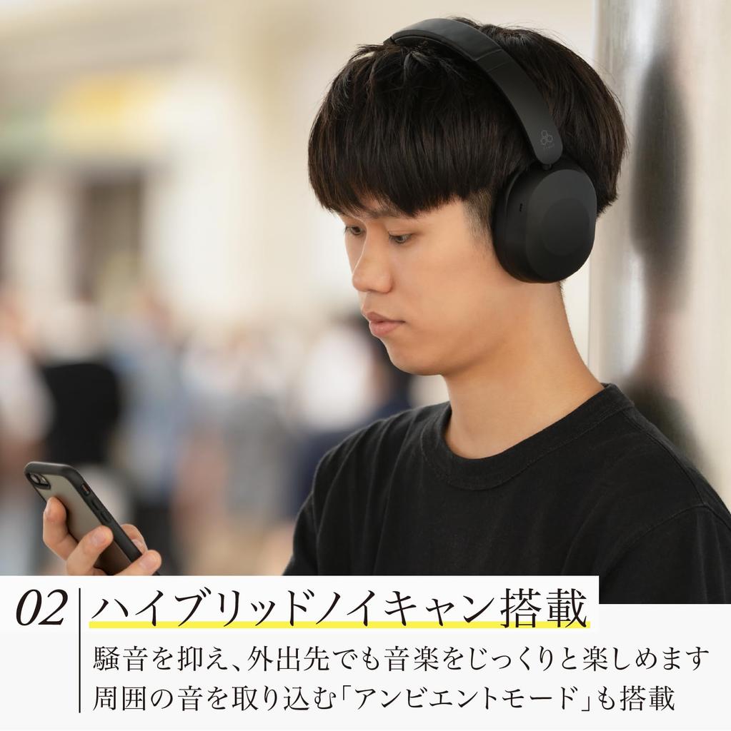 final UX1000 Bluetooth Wireless Headphones with Hybrid Noise Up to 70 Hours of and Connection Cancellation, Playback, Multi-Point (GREIGE)
