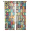 Light Filtering Mandala Pattern Curtains Living Room Modern Voile Curtain Bedroom Tulle Window Drapes Decor Bohemian Made Of Polyester Washable Ready