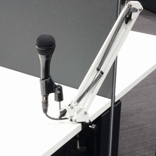 [Reliable Japanese Manufacturer] PLATINUM MPC1 WH Desk-Mounted Flexible Microphone Stand